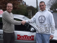 Chris Napier with his instructor Paul