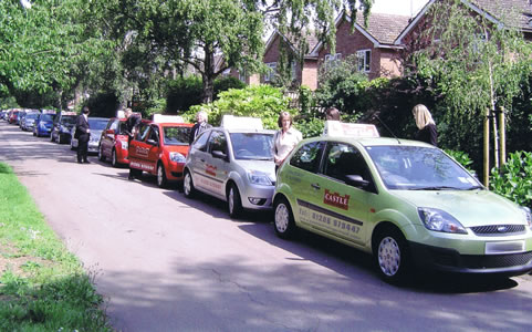 Fleet of Castle Driving School cars